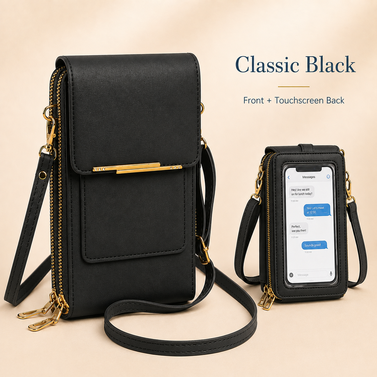 ✨ Nectavira® Touchscreen Crossbody Phone Wallet – Hands-Free Phone, Card & Cash Organizer 📱