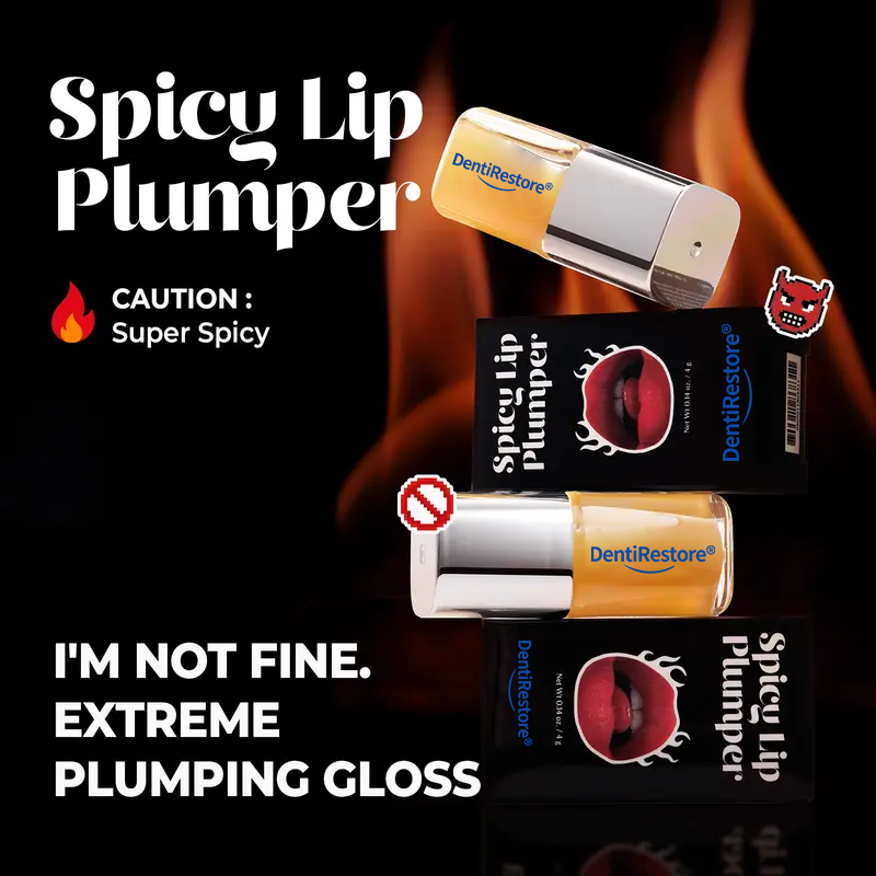 💋Spicy Lip Plumper — Fuller-Looking Lip Plumper Gloss, Non-Sticky, High-Shine Finish
