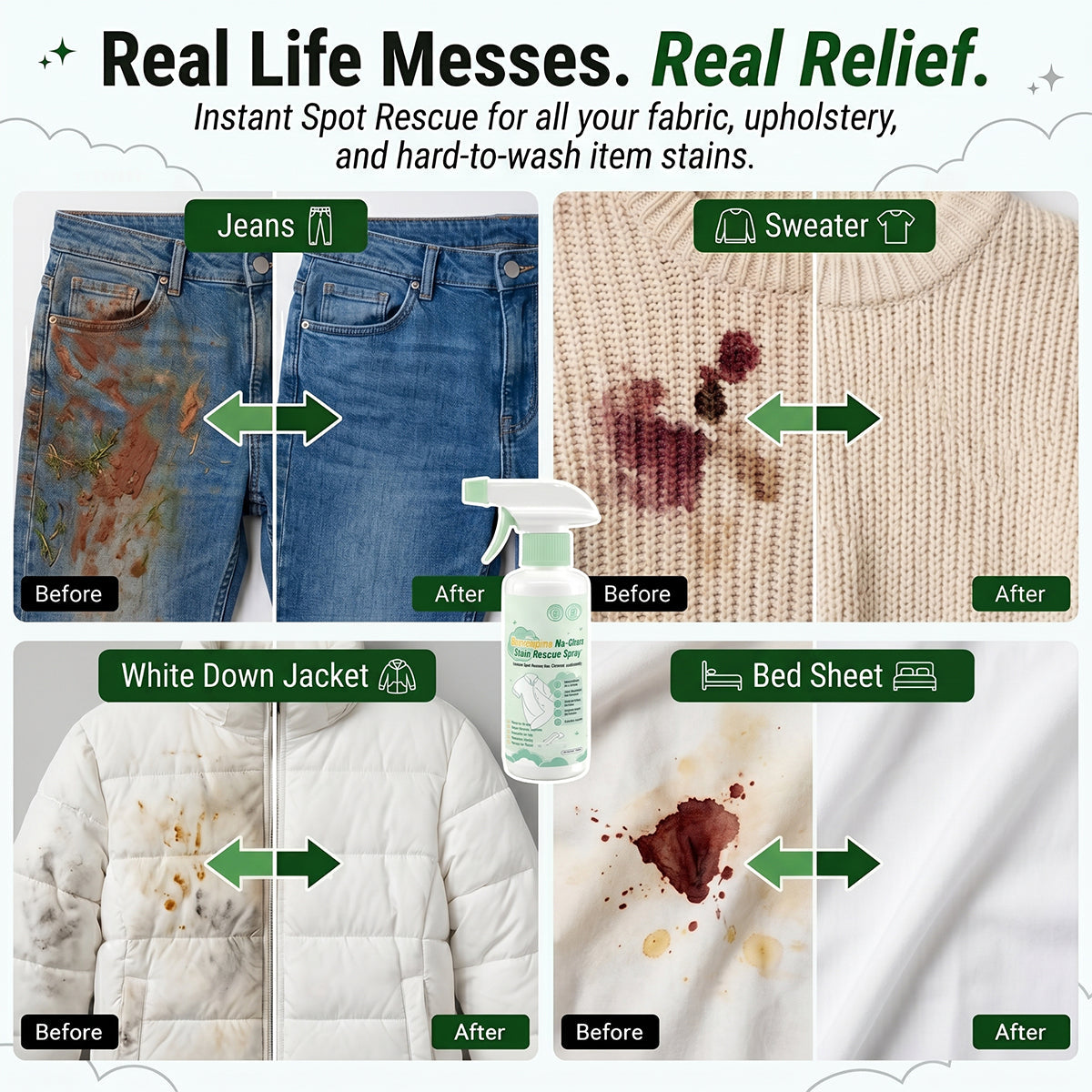 Billhol® Bio-Enzyme No-Rinse Stain Rescue Spray