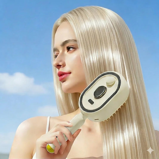 ✨ Nectavira® 3-in-1 Anti-Knot & Anti-Frizz Mist Massage Brush – Salon-Style Detangling & Scalp Care at Home