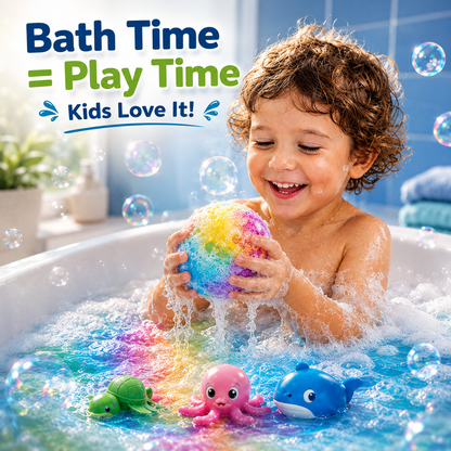 🎁Gentle Kids Bath Bomb Set – Food-Grade Colors, Surprise Toys & Fun Bath Time Adventures🔥 Limited Time – Save 70% Today