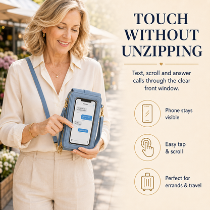 ✨ Nectavira® Touchscreen Crossbody Phone Wallet – Hands-Free Phone, Card & Cash Organizer 📱