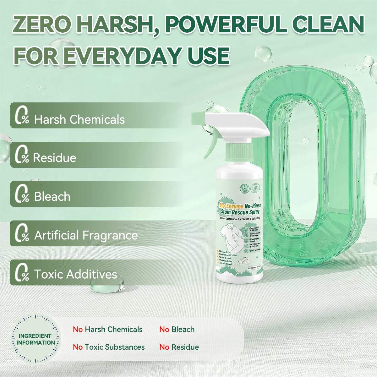 Billhol® Bio-Enzyme No-Rinse Stain Rescue Spray