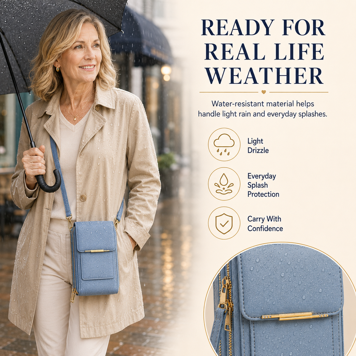 ✨ Nectavira® Touchscreen Crossbody Phone Wallet – Hands-Free Phone, Card & Cash Organizer 📱