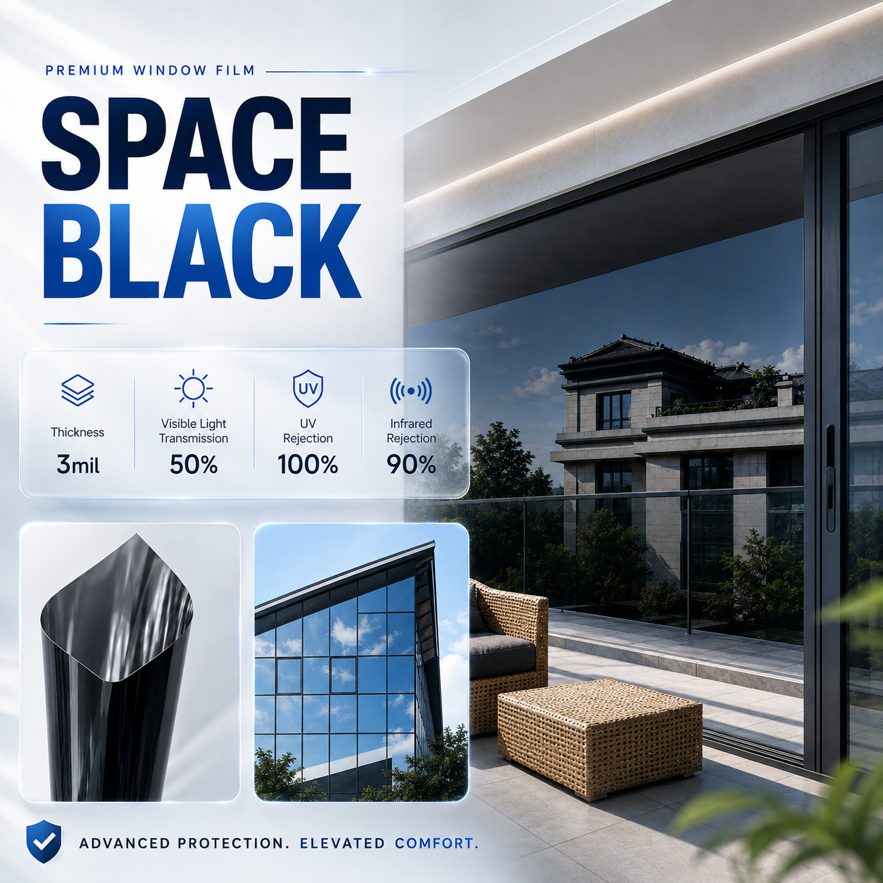 𝑶𝒇𝒇𝒊𝒄𝒊𝒂𝒍 𝑺𝒕𝒐𝒓𝒆  |🪟☀️ One-Way Mirror Window Film – Stay Cooler, Enjoy Daytime Privacy & Block UV Rays