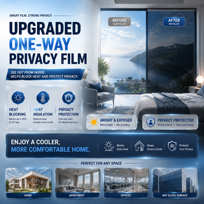 𝑶𝒇𝒇𝒊𝒄𝒊𝒂𝒍 𝑺𝒕𝒐𝒓𝒆  |🪟☀️ One-Way Mirror Window Film – Stay Cooler, Enjoy Daytime Privacy & Block UV Rays