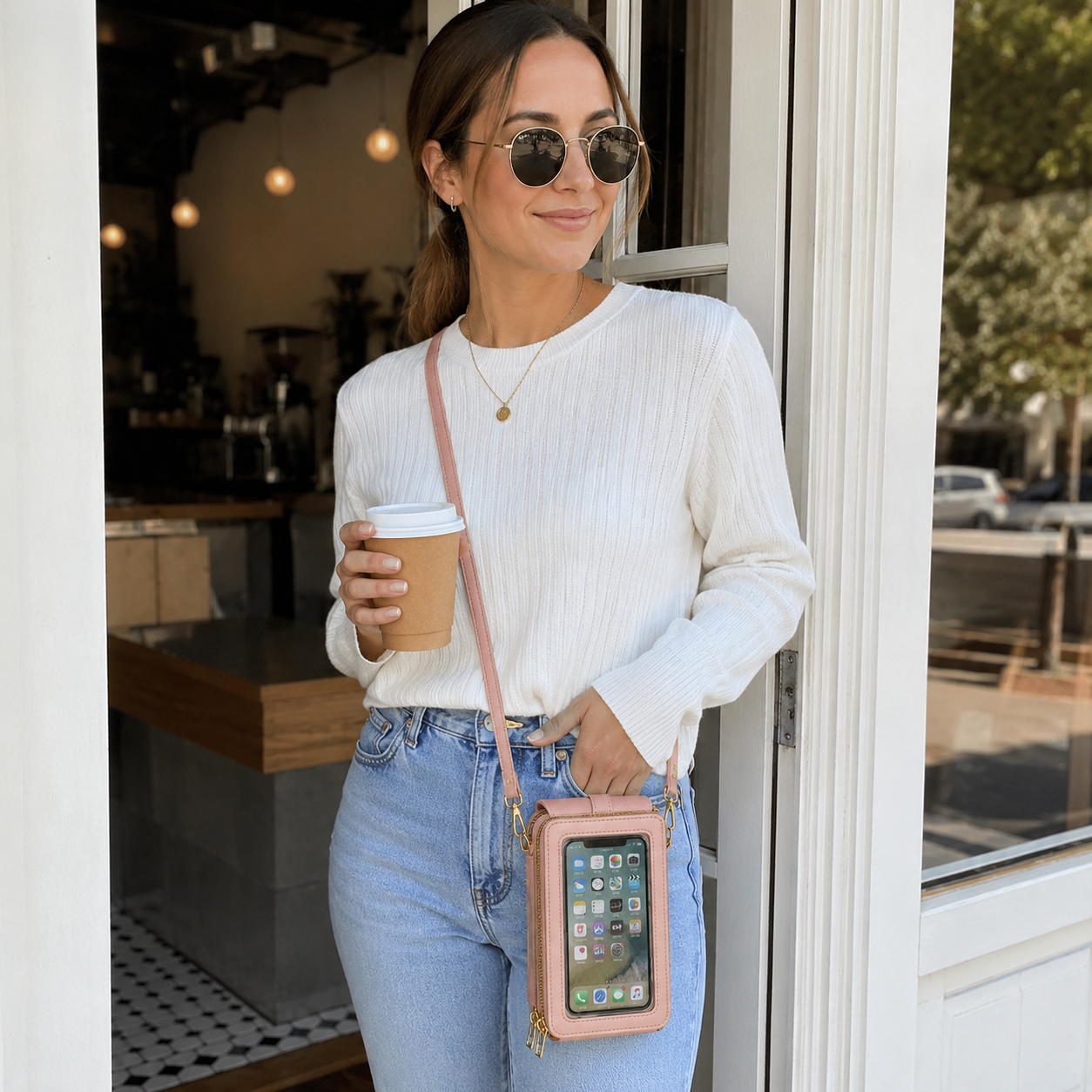 Nectavira Blush Pink lifestyle image — Café + weekend