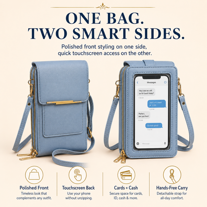 ✨ Nectavira® Touchscreen Crossbody Phone Wallet – Hands-Free Phone, Card & Cash Organizer 📱