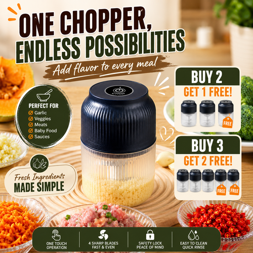 Nectavira®🔥Powerful Electric Food Chopper – One-Touch Mini Kitchen Blender