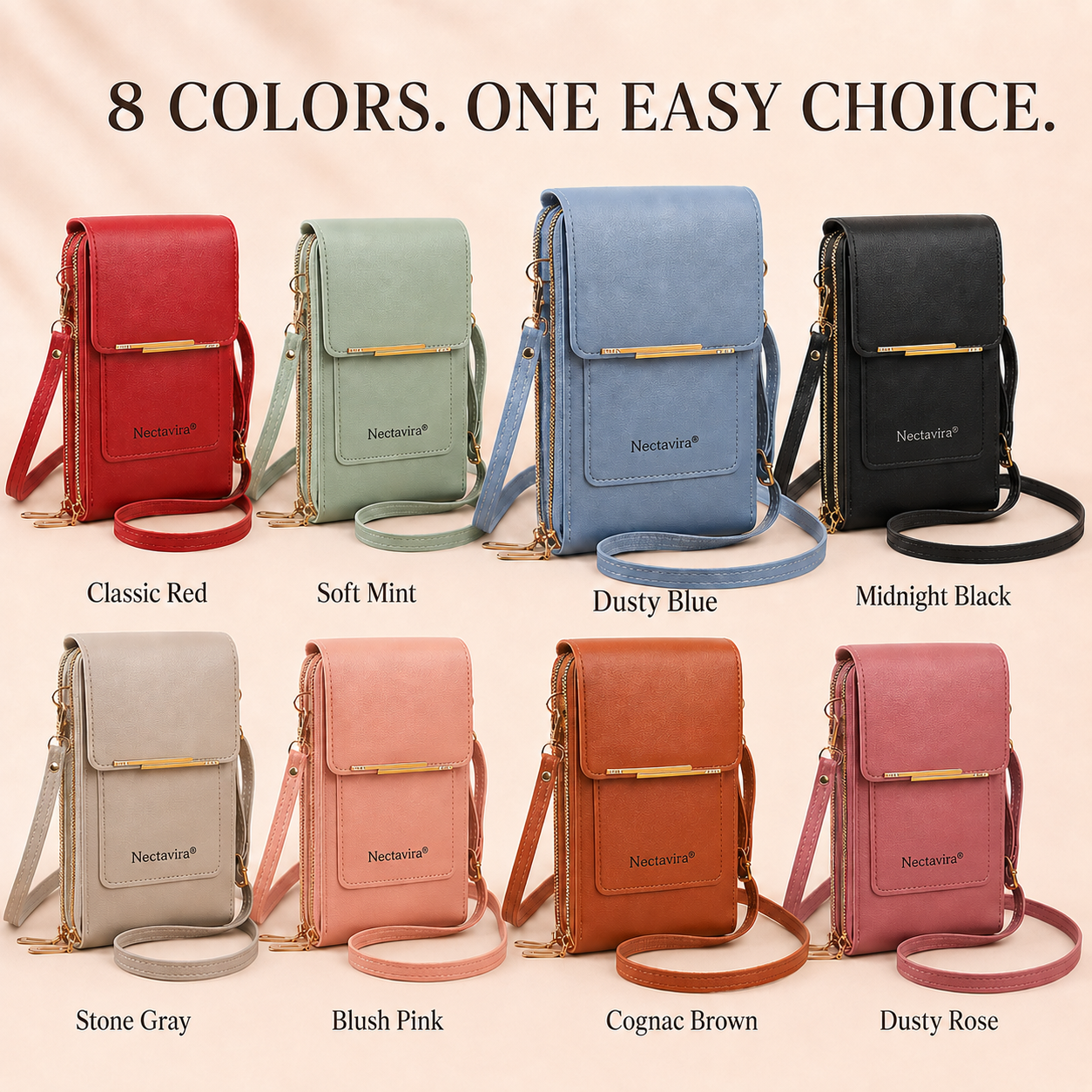 ✨ Nectavira® Women’s Touchscreen Crossbody Phone Wallet