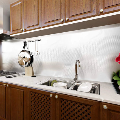 💎Limited Time 50% Off✨ Healrize® Stainless Steel Kitchen Oil-Proof Wallpaper Roll | Waterproof Peel & Stick Aluminum Foil Contact Paper for Countertops, Cabinets & Backsplash🎊1