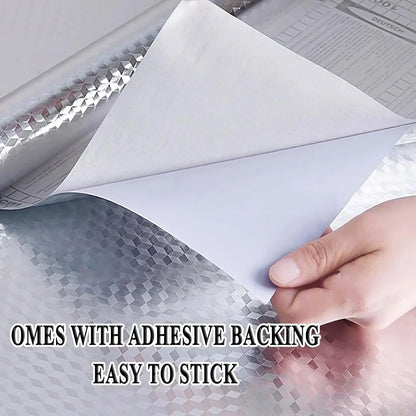 💎Limited Time 50% Off✨ Healrize® Stainless Steel Kitchen Oil-Proof Wallpaper Roll | Waterproof Peel & Stick Aluminum Foil Contact Paper for Countertops, Cabinets & Backsplash🎊1