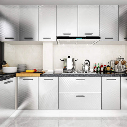 💎Limited Time 50% Off✨ Healrize® Stainless Steel Kitchen Oil-Proof Wallpaper Roll | Waterproof Peel & Stick Aluminum Foil Contact Paper for Countertops, Cabinets & Backsplash🎊1
