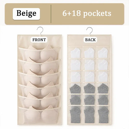 ✨Nectavira® Multi-Pocket Hanging Closet Organizer – Neat Storage for Bras & Underwear