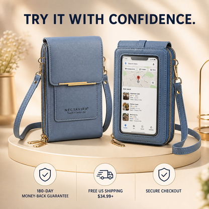 ✨ Nectavira® Women’s Touchscreen Crossbody Phone Wallet