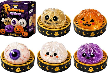 🔥 55% OFF TODAY 🎃Nectavira® Halloween Steamed Bun Squishy Random Mystery Box | 6 Spooky Styles to Collect🎃