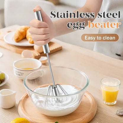 💎LAST DAY 50% OFF ✨Orodira®Stainless Steel Hand-Push Rotary Whisk – Effortless Mixing in Seconds!