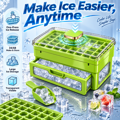 🧊 Nectavira®34/68-Cube All-In-One Ice-Making System With Built-In Storage Drawer