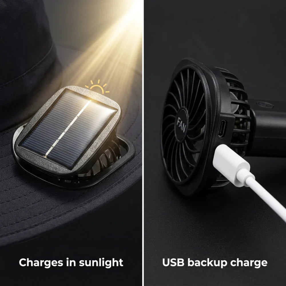 💎Stay Cool Solar Powered Portable Fan Hat