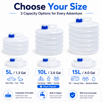 ☀️ Summer Limited-Time 50% OFF 💧 Nectavira® Collapsible Water Container with Spigot