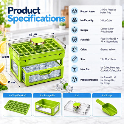 🧊 Nectavira®34/68-Cube All-In-One Ice-Making System With Built-In Storage Drawer