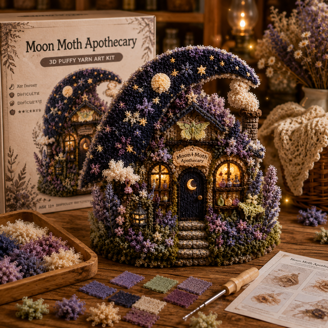 Nectavira® Cozy Cottage 3D Fabric Poke Art Kit