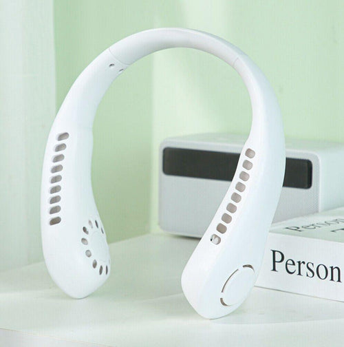 ❄️ Wearable Neck Fan – Bladeless Hands-Free Cooling Fan with USB Rechargeable & Quiet Airflow