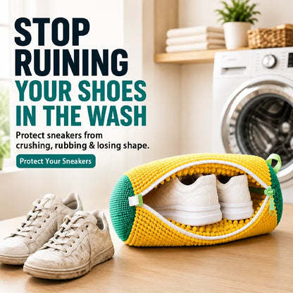 👟 Nectavira® Chenille Shoe Washing Machine Bag – Protective Mesh & Hidden Zipper 🔒