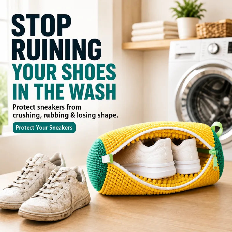 👟 Nectavira® Chenille Shoe Washing Machine Bag – Protective Mesh & Hidden Zipper 🔒