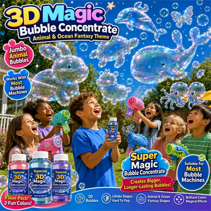 Topacme® Super 3D Magic Bubble Concentrate —— Animal & Ocean Fantasy Theme