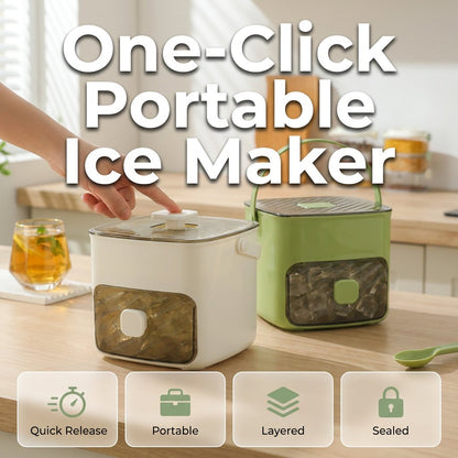 🧊 Nectavira® 2-in-1 Ice Cube Tray with Storage Bin