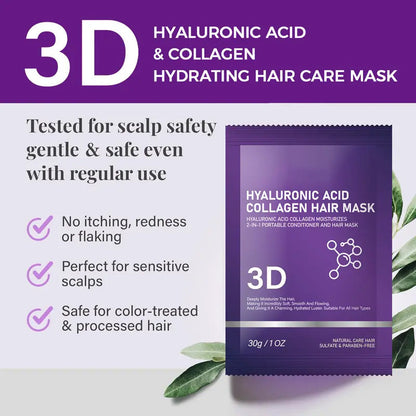 🔥Day Sale 50% OFF🔥3D Hyaluronic Acid & Collagen Hair Mask