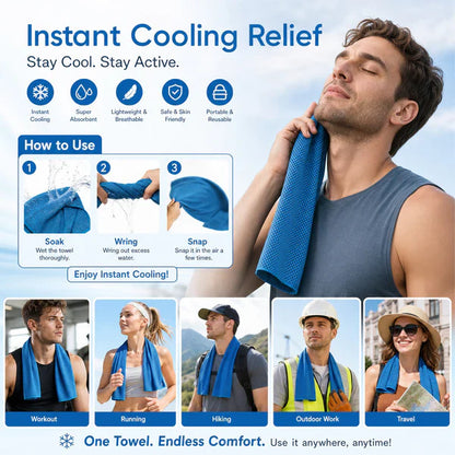 🎁Last Day Buy 1 Get 1 Free 🔥Nectavira® Cold Sweat Towel You Can Use Anywhere, Anytime! Reusable Soft Absorbent Cooling Portable