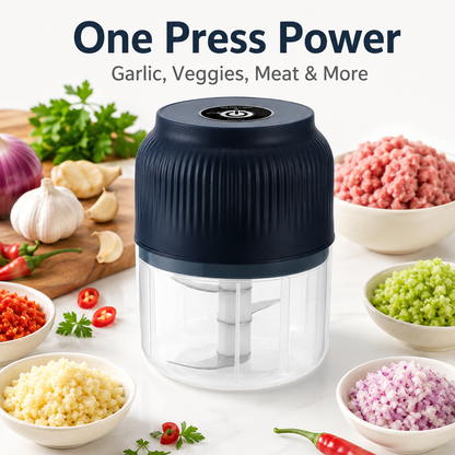 🔥 50K+ Sold |  𝐍𝐞𝐜𝐭𝐚𝐯𝐢𝐫𝐚® Mini Electric Food Chopper – One-Press Garlic & Veggie Prep 🍳🥕🧄