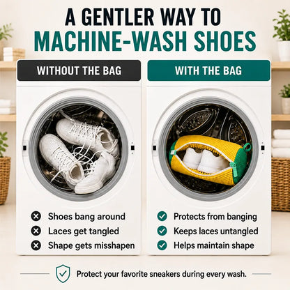 👟 Nectavira® Chenille Shoe Washing Machine Bag – Protective Mesh & Hidden Zipper 🔒