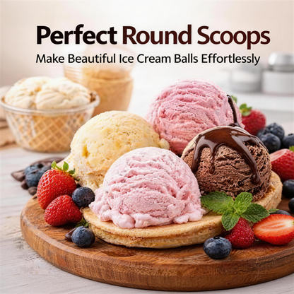 🍨🍦 Heavy-Duty Ice Cream Scoop – Stainless Steel with Easy Trigger Release, Ergonomic for Perfect Ice Cream Balls