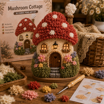 Nectavira® Cozy Cottage 3D Fabric Poke Art Kit