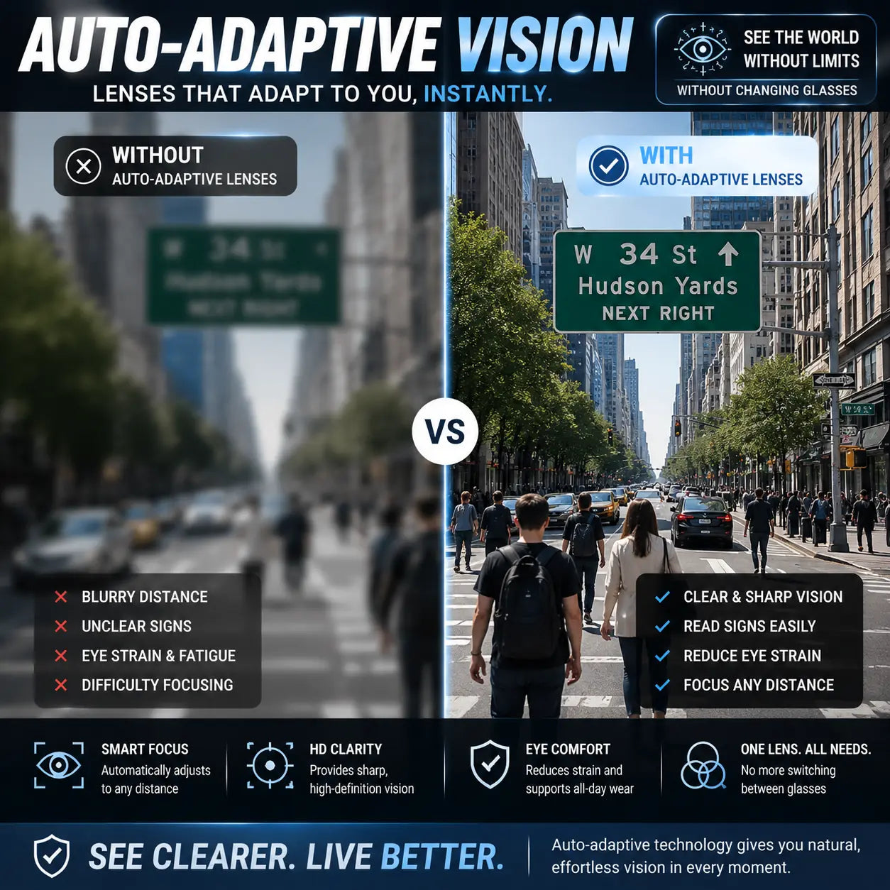 Nectavira® TotalView Smart Glasses – Every Distance, Every Environment