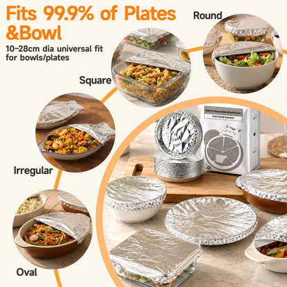 ♻️🍽️ Reusable Food-Grade Aluminum Foil Food Covers for Keeping Food Warm & Fresh