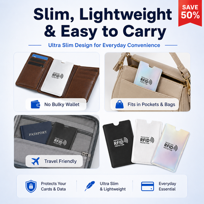 🔒 8-Pack RFID Blocking Card Sleeves