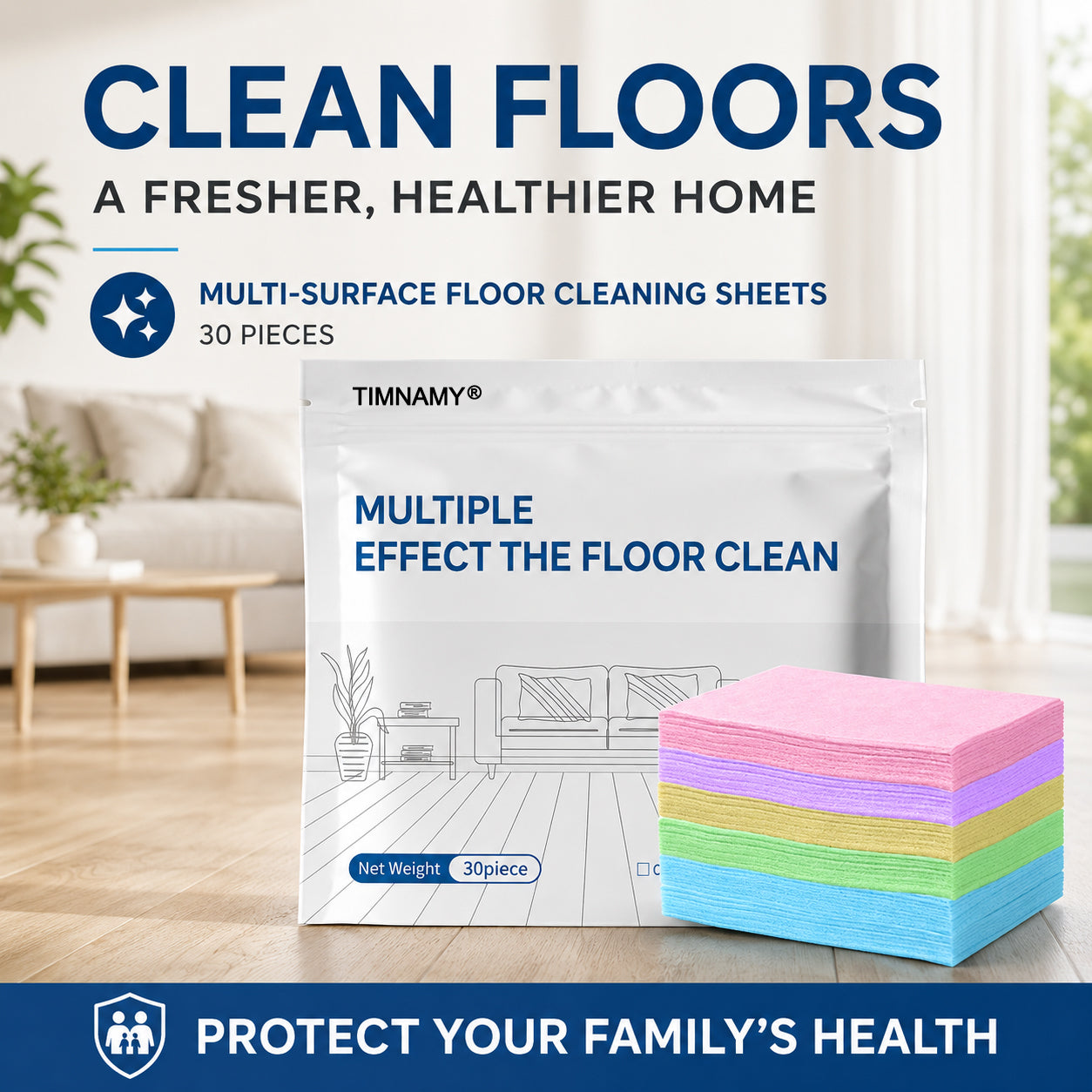 🫧 Nectavira® 3-in-1 Eco-Friendly Dissolvable Floor Cleaner  | Antibacterial, Deodorizing & Long-Lasting Freshness 🧹