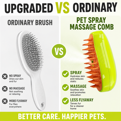 Pet spray comb, cat comb, dog comb, detangling comb, loose hair removal comb, one-click hair removal comb, pet comb.