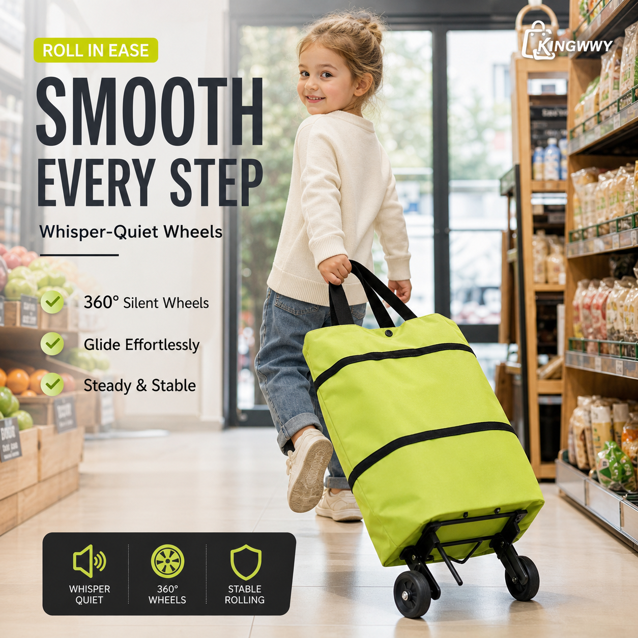 ROLLING SHOPPING BAG Carry More, Lift Less