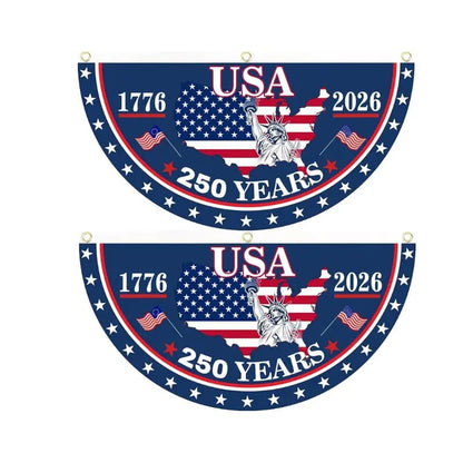 🗽 Honor Your American Pride 🎉 Handcrafted by Veterans – 250th   Anniversary USA Fan Flag 🏅