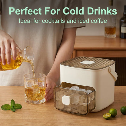 🧊 Nectavira® 2-in-1 Ice Cube Tray with Storage Bin