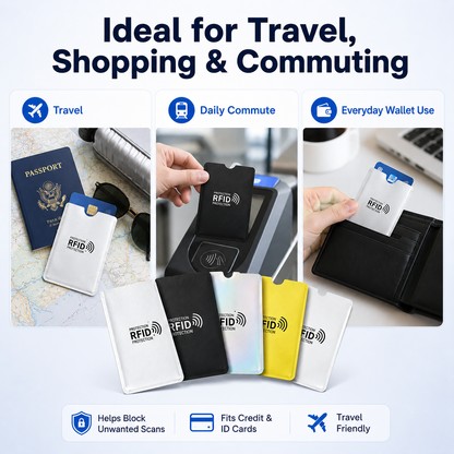 🔒 8-Pack RFID Blocking Card Sleeves