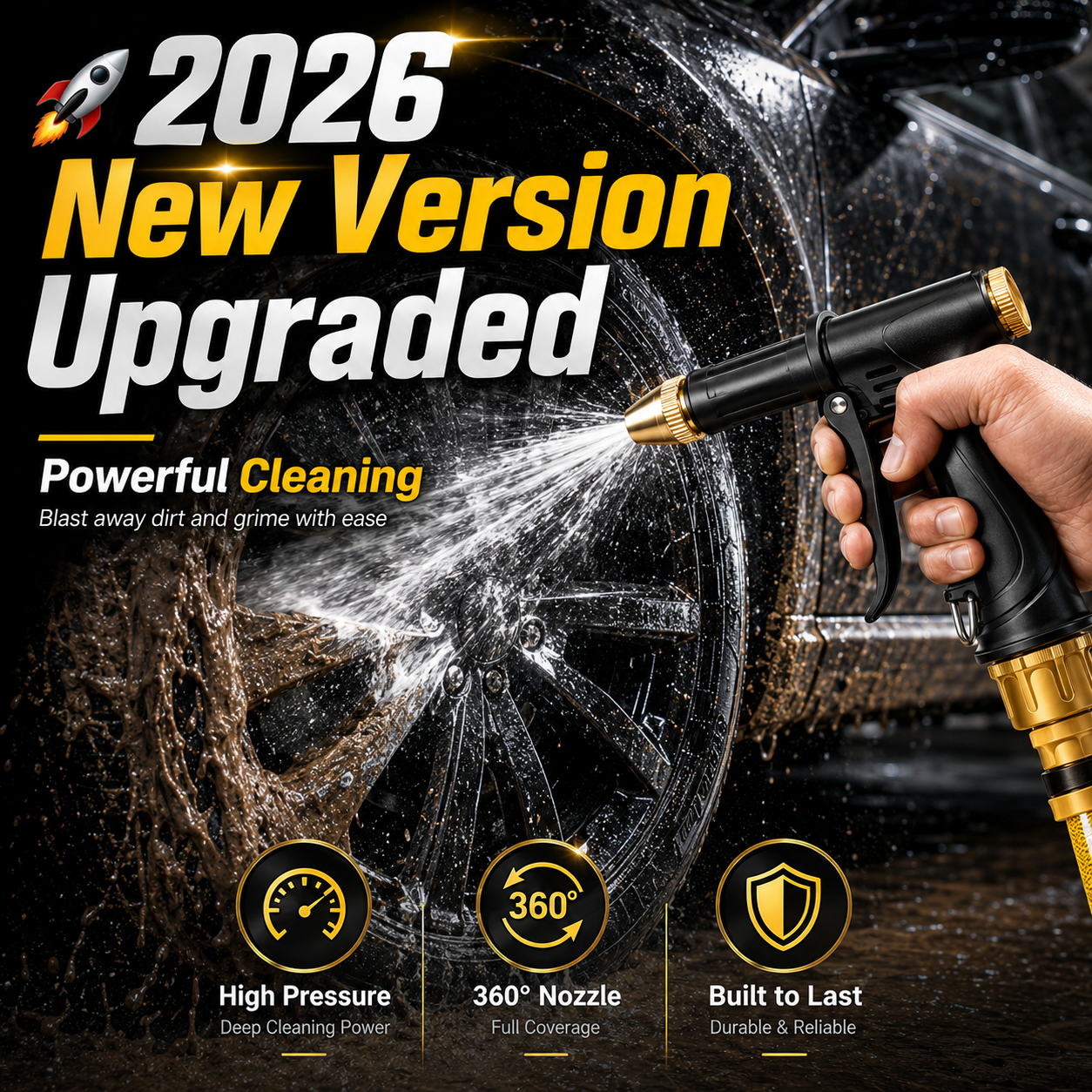 🚀 2026 New Version Upgraded TIMNAMY® Portable High-Pressure Water Sprayer | Blast Away Dirt, Mud & Grime with Ease🚗🚗1