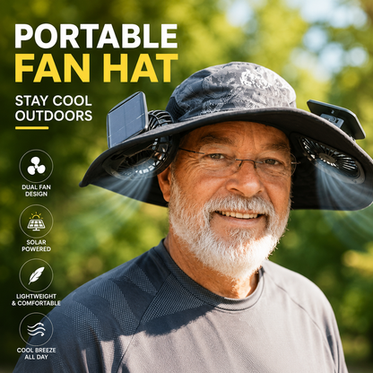💎Stay Cool Solar Powered Portable Fan Hat