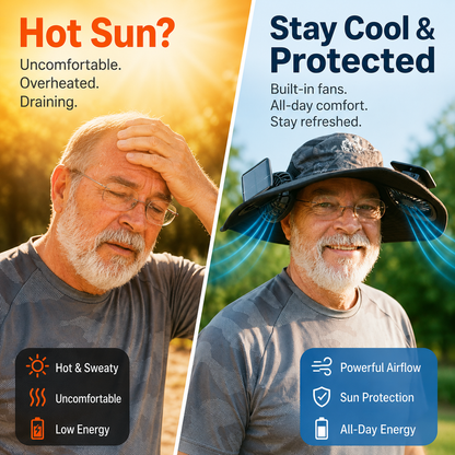 💎Stay Cool Solar Powered Portable Fan Hat