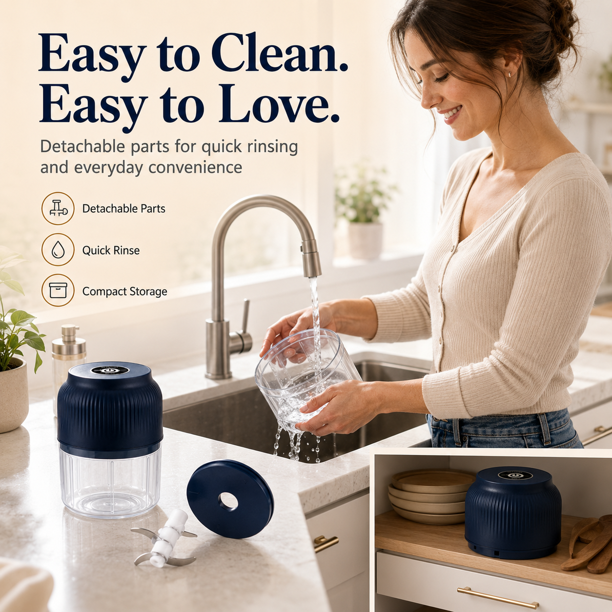 ✋🤩 Stop Chopping by Hand | 𝐍𝐞𝐜𝐭𝐚𝐯𝐢𝐫𝐚® Mini Electric Food Chopper 1-Press Garlic, Onion & Veggie Cutter – Ready in Seconds ⚡